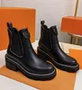 トップラグジュアリーブランドBeaubourg Ankle Boots Black Calfskin Leather Comabt Boot Lug Sole Lady Booty Luxury Design Martin Booties Party WeddingEu35-43