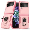 Schokbestendige pantserkoffer voor Samsung Galaxy Z flip 4 z vouw 4 met ringstandaardhouder telefoon siliconen volledige covers b200