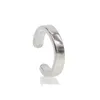 Ryggar ￶rh￤ngen ￤kta 925 sterling silver platt manschett smycken ingen sten enkel cirkel piercing elegant minimal klipp ￶rh￤nge f￶r kvinnor flicka