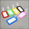 Wasopslag Organisatie PVC Plastic Lage Tag Holder Labels Riemnaam Adres ID Suitcase Bagage Bagage Traveletiket Random 295 DHC8E