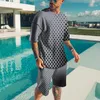 Felpe con cappuccio da uomo Felpe da uomo estive tinta unita gocce di pioggia stampate in 3D poliestere personalizzato girocollo oversize abbigliamento sportivo Tshirt pantaloni 2 pezzi moda casual 221122