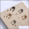 Nose Rings Studs Magnet Clip On Nose Rings Studs Gold Rainbow No Hole Anti Allergy Stainless Steel Ring Body Jewelry For Women Fas Dhny1
