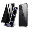 For Iphone Phone Case Protective Shell Anti-Glare Magnetic Privacy Screen Aluminum Alloy Frame 13 12 Mini 11 Pro Max Xr Xs 7 8 Plus