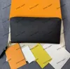 2023 Mode Blumen Designer Reißverschluss Brieftaschen Luxurys Männer Frauen Ledertaschen Hohe Qualität Klassische Buchstaben Münze Geldbörse Original Box Plaid Kartenhalter