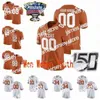 Football Nik1 NCAA Maillots Texas Longhorns 12 Earl Thomas III 15 Marcus Washington Jake Smith 17 Cameron Dicker Football personnalisé Stit