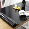 Сторонная ткань черная ткань прозрачные водонепроницаемые кухонные защитные столовые покрытие масляное доказательство стекло мягкое 1.0 221122