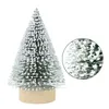 Noel Süslemeleri Ağaç Mini Sisal İpek Sedir Masa Dekorasyon Noel Partisi Küçük Çam Yer Masaüstü Süs Yılı Ev Diy Dekor