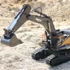 Electric RC Car Huina 1592 1 14 22ch Excavator Construction Truck Gift Toys Alloy Metal Vehicle Model Engineering Remote Control RC 221122