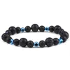 Blue Evil Eye Bracelets Natural Stone Beaded Men Bangles Adjustable Women Bracelet Lucky Yoga Jewelry Gifts