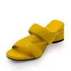 Sandales 2022 Sexy femmes pompes talons en cuir pour femmes dames chaussures habillées Y556-2 talon carré confortable Mules sandale fille