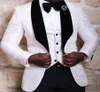 Custom Made najnowszy szal Lapel Groom Tuxedos Groomsmen Suit męski garnitury ślubne oblubieńca