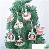 Weihnachtsdekorationen Weihnachtsdekorationen 12 Teile/schachtel Auto Holzanhänger Weihnachtsbaum Hängende Ornamente Für Zuhause Kinder Geschenk Dekor Drop Dhfx7