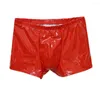 Mutande Uomo Pantaloncini in ecopelle Boxer Brief Wetlook Latex Trunks Intimo Boxer lucidi Boxer morbidi Mutandine maschili