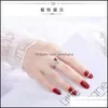 Cluster Rings Water Drop Diamond Crown Ring Sier Adjustable Engagement Wedding Rings For Women Fashion Jewelry Gift Delivery Dhulb