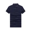 Men's Polos Ice Stripe Polo Cirche Business Casual Lapela Tshirt Men Slim Fit Sleeve Short Summer Fashion Clothing 221122