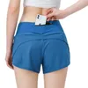 Lu-17 Womens Sport Hotty Hot Shorts Casual Fitness Yoga Leggings Lady Girl Workout Palestra In biancheria intima che corre il fitness con tasca con cerniera sulla tasca con cerniera sulla tasca con cerniera sulla tasca con cerniera