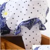 Hundebekleidung Hundekleid Elastische Kraft Blasenrock Gebrochene Blumen Stickerei Ähnliche Winter Warme Haustier Hundekleidung 18Mz Uu Drop Deliver Dhrtd