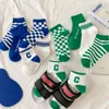 Women Socks Spring Summer Cotton Woman Kawaii Korean Fashion Plaid Letter Printed Girl's Short Cute Funny Ankle