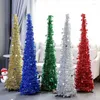 Decoraciones navideñas Tops DIY Tree Tetractable Decoración plegable 5 colores Xmas ajustables para el hogar El