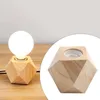 Table Lamps Modern Retro Wood Lamp Polyhedron E27 Desk US Plug Living Room Bedroom Bedside Decor Wooden Base Light