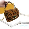 Velvet Baguette Bag Flap Handbag Purse Chain Crossbody Bags Fashion 21 Printed Plush Women Handbags Wallet Mini Fur Totes Magnetic Hasp
