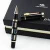 Stylos plume avec véritable coquillage de luxe stylo/stylo à bille roulante Jinhao 650 noir 18kgp moyen 221122