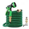 Hoses Garden Garden Expandível 16-125 pés de alta pressão Lavagem de carro Plástico Tubo mágico água flexível com pistola de pulverização para regar 221122