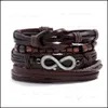 Bracelets de charme pulseiras vintage Set Believe Tree of Life Feather Owl Cross Charm para homens Moda Moda