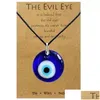 Pendentif Colliers Evil Eye Collier Bleu Turc Verre En Cuir Corde Colliers Pour Femmes Hommes Chanceux Protection Bijoux Drop Delivery Pe Dhhyu