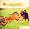 Dog Toys Chews Pet Dog Toys Chewers Interactive Pl Chew Toy Bone Shape Canvas D￥lig tr￤ning Ny ankomst 4 5LCA L1 Drop Leverans DH7B8