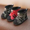 Boots Kids Shoes Winter Boys Brand Snow Children Fashion Plush Warm Ankle Baby Girls Black Red Sport Size 21 32 221121