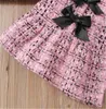 Pembe Çocuk Bebek Kız Giyim Setleri Tasarımcı Kız Bowknot Pants 2 Parça Takım Çocuk Kıyafetleri yürümeye başlayan çocuk bebek kıyafeti