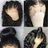 Synthetic Wigs fashion black wig women's medium split large wave chemical fiber small front lace Headcover 221122