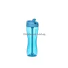 Bouteilles d'eau 600Ml Monocouche Shaker Bouteilles Sceller Prévention des Fuites Écologique St Tasses Portable Qualité Supérieure Avec Différents C Dhtyx