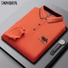 Polo da uomo Polo da uomo per uomo Autunno Spot Cotone Ricamato Tinta unita Manica lunga Aderente Fashion Business Polo da uomo Polo homme 221122