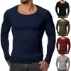 Camicie casual da uomo T-shirt lavorata a maglia per il tempo libero da uomo Top Fashion Good Stitching Pullover per palestra