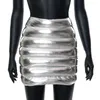 Damesrok mode zomer nieuwe stijl sexy hip wrap metallic splash proof rokken jurken voor vrouwen