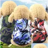 Dog Apparel New Pattern Pet Dog Clothes Spring Autumn Winter Camouflage Stain Resistant Handsome Cloth Cat Two Legged Hoodie Arrival Dhbw1