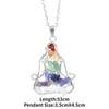 Creativo fatto a mano irregolare pietra naturale yoga Buddha collane donne meditazione equilibrio guarigione 7 chakra collana per