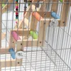 Other Pet Supplies Hamster Chew Toy for Teeth Natural Wood Ladder Climbing Bridge Bird Toys 221122