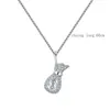 Pendentif Colliers Vintage Zircone Cubique Collier Ras Du Cou En Acier Inoxydable Sac D'argent Ananas Plaqué Or De Luxe Style Coréen Pour Les Femmes