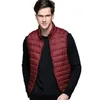 Herenvesten Spring Man Duck Down Vest Ultra Light Jackets Men Mode Mouwloze bovenkleding Jas Autumn Winter 90% WIT 221122