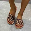 Sandali da donna Scarpe Moda Leopardo stampato Comodi sandali e pantofole casual piatti Summer Beach Pantofole da donna zapatos J220716