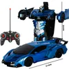Electric RC Car 2 in 1 Electric RC Transformation Robots Children Boys Toys Outdoor Remote Control Sports Deformation Model Toy 221122