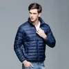 Men's Down Parkas Winter Jacket Ultra Light Men Windbreaker Feather Man Lightweight Portable Warm Coat 221122