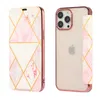 Flip Geometric Marble Phone Case f￶r Samsung Galaxy S21 Ultra S20fe S10 Plus S9 Note20 Note10 Pro Note9 A12 A32 A42 A52 A72 5G A21S A71 A51