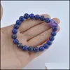 Beaded 8mm Natural Stone Irregar Rough Amethyst Beads Armband Energy Crystal Armband Buddhist Fashion Jewelry Drop Delivery Dhmgy