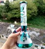 8,5 pouces coloré galvanoplastie verre bong bécher narguilés droite dab rig épais fumer tuyaux barboteur