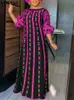 Plus size Dresses VONDA Plus Size Autumn Women Sundress ONeck Printed Casual Bohemian Robe Female Lantern Sleeve Party Vestido 5XL 221121