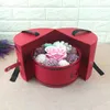 Gift Wrap 1 PC Flower Box Valentine's Day Side Opening Round Paper f￶r att h￥lla blommor g￥vor med gl￤nsande guldk￤rlek